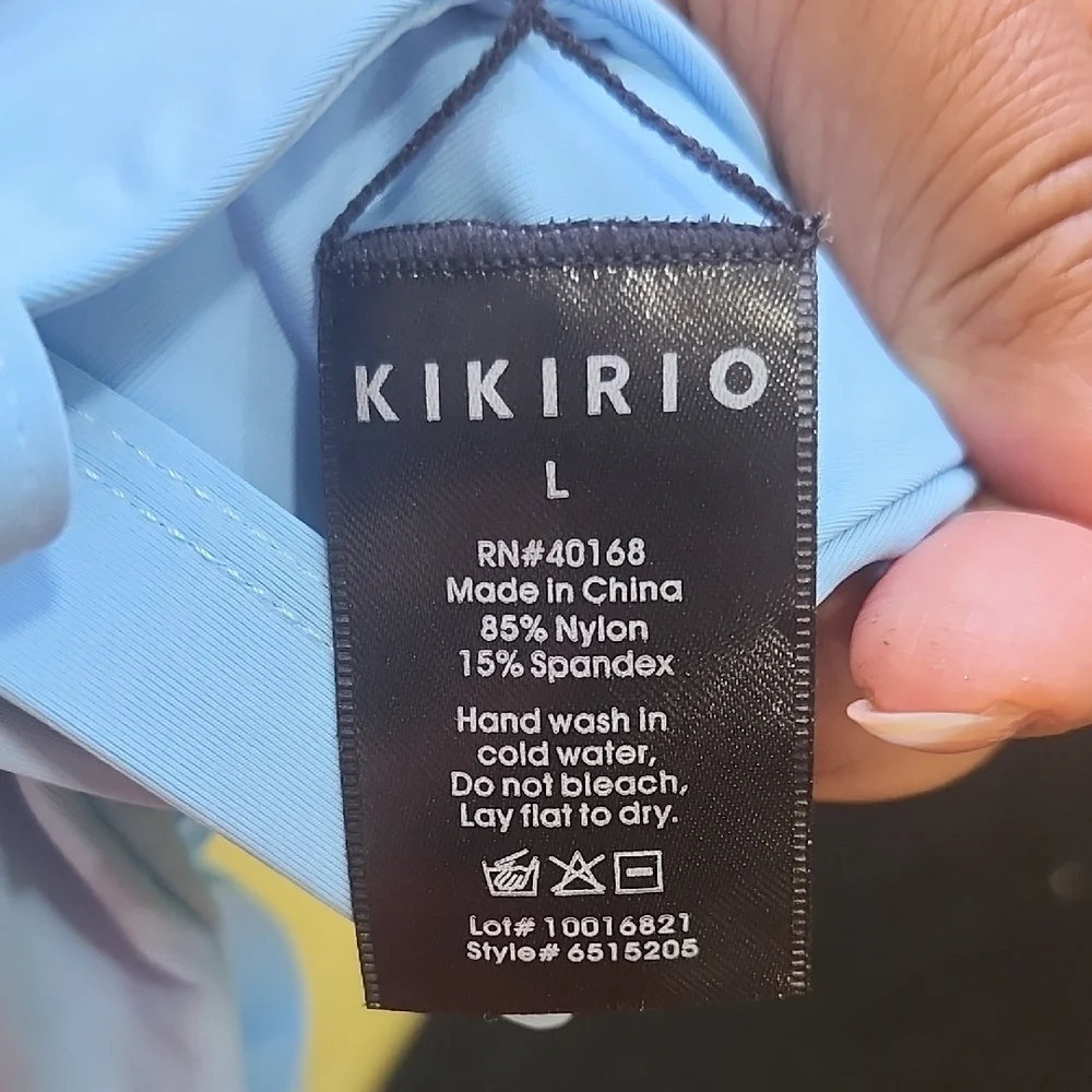 NWT Kikirio Light Blue Bikini Top